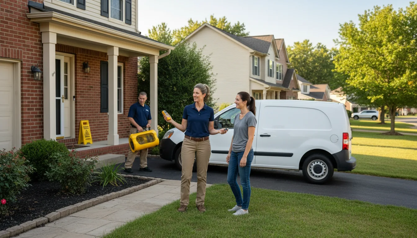 Residential water damage restoration in Princeville, IL